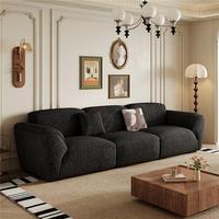 Canapé sectionnel moderne à trois places Tissu chenille à poils fins Éponge haute densité Plus Éponge de poupée Remplissage adapté aux appartements