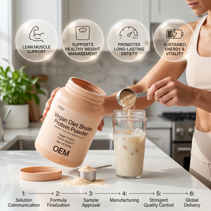 Poudre de protéines pour shake diététique personnalisé, végétalienne, certifiée GMP, pour le soutien de la courbe corporelle et le développement musculaire féminin, qualité supérieure, vente en gros, OEM, délai de livraison rapide - Product Image 2