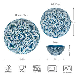 2025 nouveau Design moderne porcelaine vaisselle ensembles sans BPA 4 pièces ménage céramique Collection pour manger - Product Image 2