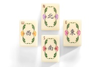 Jeu de table de casino Mahjong Thème Récolte d'Or Américaine, ensemble de tuiles en acrylique de luxe pliable pour soirées et divertissements adultes