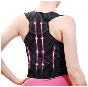 Unisex <b>Back</b> <b>Brace</b> Shoulder Open <b>Back</b> Lumbar Fixation Strap <b>Back</b> Shoulder Posture Corrector <b>Back</b> <b>Brace</b> Support Straightener - Product Image 1