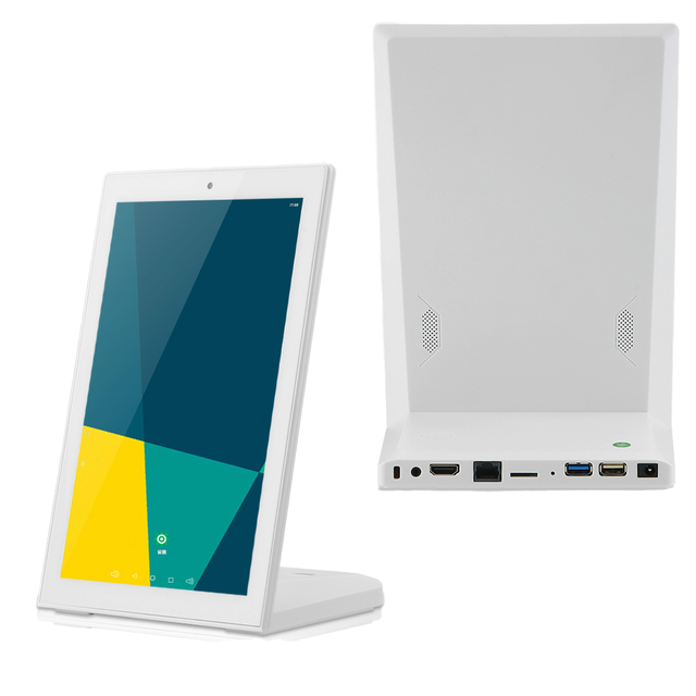 10" L Shape Desktop White Display LCD Portrait Capacitive Touch Android Tablet OEM Meeting Room Hotel Bank Restaurant