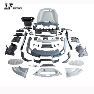 Fibra de Carbono Húmeda para Difusor de Parachoques Delantero de Ferrari <span class=keywords><strong>488</strong></span> Pista, Kit de Carrocería Facelift - Product Image 2