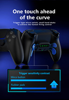 Manette PS5 programmable Honcam avec remappage de macros, 4 palettes arrière en métal pour manette sans fil PS5 BDM 010 020 030 040