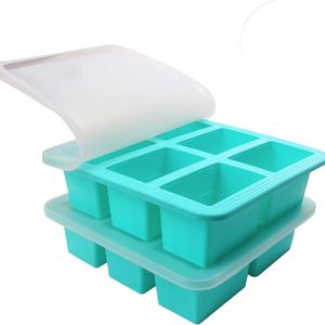 Bac à glaçons en silicone de qualité alimentaire avec couvercle, anti-déversement, résistant aux odeurs, moule à glace à congélation rapide, boîte à glaçons pour boissons estivales - Product Image 6