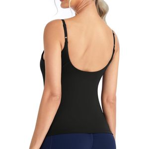 Sujetador deportivo largo con cuello en V para mujer, con almohadillas extraíbles, tirantes finos ajustables, top tipo camiseta para yoga y entrenamiento - Product Image 2