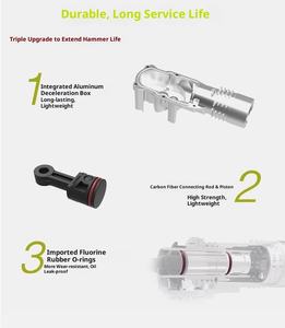 Marteau électrique au lithium WU399 sans balais, 26 mm, marteau lourd, poignée ronde, foret, marteau électrique rechargeable - Product Image 2