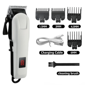 Cortadora <span class=keywords><strong>de</strong></span> Pelo Inalámbrica Profesional para Hombres, Recortadora <span class=keywords><strong>de</strong></span> Pelo Eléctrica Multifuncional <span class=keywords><strong>de</strong></span> Acero Inoxidable con USB para Barbería y Uso Doméstico - Product Image 5