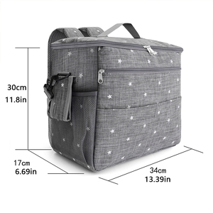 Sac à langer multifonctionnel et tendance pour <span class=keywords><strong>maman</strong></span>, sac à bandoulière portable pour bébé, sac à vélo avec fermeture à glissière - Product Image 4