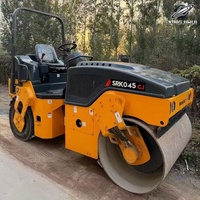 Compacteur vibrant à tambour unique et pneus pneumatiques SHANTUI SRK045 d'occasion, bien entretenu, livraison rapide, faible nombre d'heures de fonctionnement