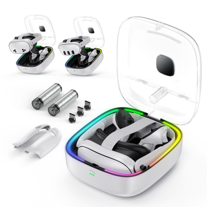 New Magnetic Charging Dock With Rechargeable <strong>Battery</strong> Pack for Meta QST <strong>3</strong>/3S Headset and Controllers ,Dynamic RGB Lighting - Product Image 1