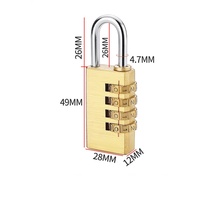 Cadenas à combinaison moderne avec clés sans clé en laiton cuivre alliage de zinc et d'aluminium