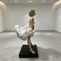 Patung Marilyn Monroe Ukuran Asli 165cm dari Fiberglass Desain Eropa Pahatan Tangan Figur Resin Harga Pabrik