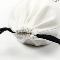 Pochette à cordon en toile de coton de qualité supérieure pour l'emballage et le rangement de chaussures et de chapeaux, sac anti-poussière