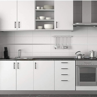 Meubles de cuisine modulaires de style européen avec plan de travail en marbre et accessoires d'évier pour projets résidentiels et commerciaux de luxe