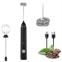 Mousseur à lait électrique portatif rechargeable par USB, mini fouet à mousse, mélangeur à café pour la maison et le café
