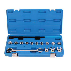 15pcs ô tô cờ lê công cụ thiết lập Kit có thể điều chỉnh 13mm 19mm quán tính tensioner ròng rọc ratcheting <span class=keywords><strong>Serpentine</strong></span> vành đai cờ lê ec1451 - Product Image 1