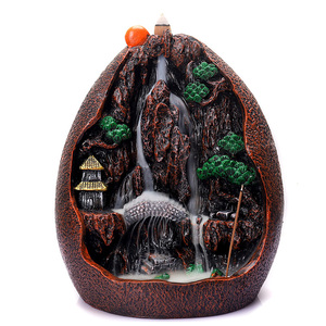 Logo personnalisé acceptable comme photos brûleur d'encens à reflux encensoir cônes de flux arrière de fumée porte-encens de balle - Product Image 1