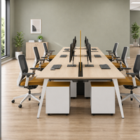 Bureau de travail commercial robuste, poste de travail modulaire pour équipe