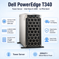 Serveur Tour Dell T340, Socket Unique, 4 DIMM DDR4, PCIe 3.0, SAS, SATA pour Collaboration, Partage, Connectivité et Stockage pour Petites Entreprises
