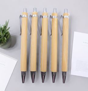 Stylos publicitaires en bois de bambou personnalisés avec logo imprimé, cadeaux d'entreprise écologiques, stylos publicitaires en bois avec logo gravé au laser - Product Image 1