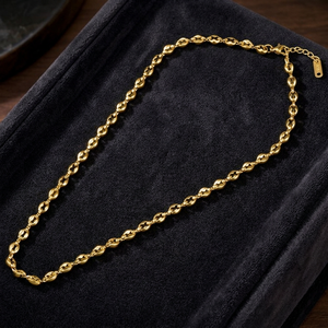 Collar de Acero Inoxidable Chapado en Oro de 18K, Moderno y Elegante, para Boda, Compromiso, Aniversario, Unisex - Product Image 2