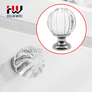 HUAWEI Closet Drawer Storage Box Door Handle Single Hole Transparent Acrylic <strong>Crystal</strong> <strong>Knobs</strong> Furniture Pull - Product Image 2