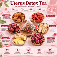 Tisane Bien-être Féminin aux Fleurs de Rose, Goji, Jujube, Longane, Angélique et Gingembre – Sachets Pyramidaux 5g – 20 Sachets – Vente en Gros