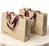 Sacs de shopping en papier carton de luxe écologiques durables pour bijoux, avec poignées en corde de coton, personnalisables avec votre marque, vente en gros