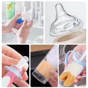 Kết nối chắc chắn chai nhựa bàn chải sạch hơn với đầu xử lý cổ điển bé chai làm sạch bàn chải phụ kiện nhà bếp - Product Image 6