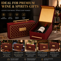 Boîte de rangement pour cadeaux en papier personnalisée, boîtes cadeaux pour vin, emballage pour bouteilles de spiritueux, boîte pliable magnétique