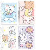 Carnet à spirales A5 de haute qualité, épais, élégant, motif dessin animé frais, ligné, papeterie pour étudiants, cadeau