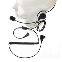 HXKK HX-316-1 Headset Radio Dua Arah Ringan dan Tahan Lama, Earphone Walkie Talkie Suara Jernih dan Keras, Model Headband untuk Ken-wood 2pin