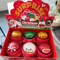 Jouet Squishy Bao Bun de Noël 8,5 cm, scintillant, doux, sensoriel, anti-stress, cadeau de vacances, vente en gros