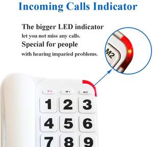 Grand bouton <span class=keywords><strong>téléphone</strong></span> pour personnes âgées <span class=keywords><strong>téléphone</strong></span> haut-parleur pour personnes âgées bouton amplifié <span class=keywords><strong>téléphone</strong></span> <span class=keywords><strong>fixe</strong></span> pour personnes âgées avec grand nombre - Product Image 4