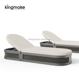 مجموعة أثاث خارجي مقاوم للماء، سرير شاطئ من الألومنيوم، كرسي استرخاء للمسبح، أثاث فناء حمام السباحة، كرسي استرخاء عصري للتشمس - Product Image 2