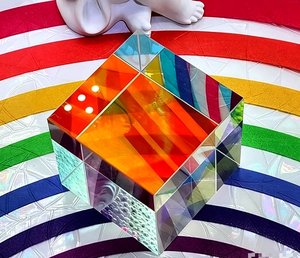 Prisme optique rectangulaire dichroïque Rehoboth Cross X-Cube en verre optique, combinateur et séparateur de lumière RGB pour expériences optiques, garantie 1 an - Product Image 6