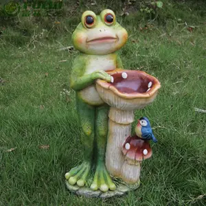 Декоративная статуя лягушки из смолы