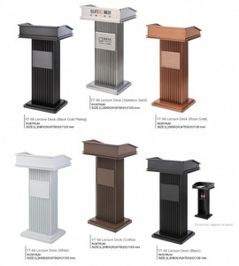 Bất động sản ngoài trời bài giảng bàn thép không gỉ Rose Gold thương mại đồ nội thất bộ phận bán hàng chào đón tiếp tân bàn đậu xe - Product Image 3