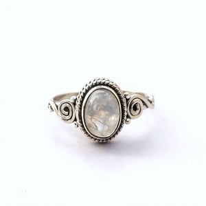 925 Solid Sterling Silver Beautiful <b>Moonstone</b> Ring <b>Moonstone</b> Rings <b>Jewelry</b> Supplier Factory Price - Product Image 1
