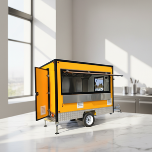 Greenfist GF-S300 10FT Rust Resistant Stainless Steel Fast Food Trailer Outdoor Use Refrigerator Equipped Mobile Snack Food Food - Product Image 1