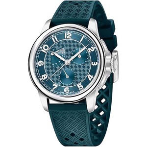 Montre pour homme, montre-bracelet à quartz multifonction avec bracelet en silicone, mouvement VH88, montre de luxe pour homme, étanche, lumineuse, date, semaine - Product Image 3