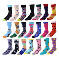 Chaussettes en coton avec Logo personnalisé de bande dessinée pour hommes, des personnages de bande dessinée amusants et colorés, bonne qualité