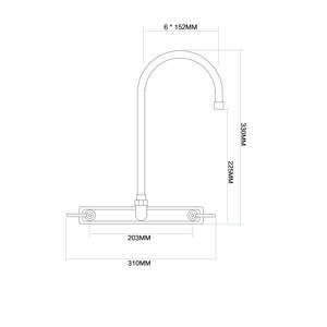 Grifo de Cocina Comercial de Latón Cromado con Doble Manija y Caño Giratorio 360° para Hostelería - Product Image 2