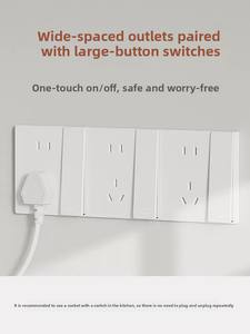 Pour <span class=keywords><strong>prise</strong></span> murale <span class=keywords><strong>Legrand</strong></span> série Jianyue en céramique blanche - Un <span class=keywords><strong>interrupteur</strong></span>, cinq prises, USB, commande multifonctionnelle - Product Image 4