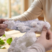 Fibre de polyester recyclée antistatique 100% pour la fabrication de textiles, matière première pour le filage