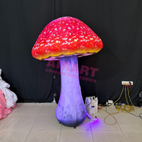 Ballon gonflable décoratif en forme de champignon sur le thème de la jungle, accessoires gonflables en forme de champignon pour scène DJ, champignons gonflables rouges