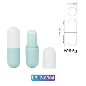 Dễ thương Mini Son môi Trắng ống chai nhựa Rỗng Mỹ phẩm bao bì Son dưỡng môi hộp đựng viên nang hình - Product Image 1