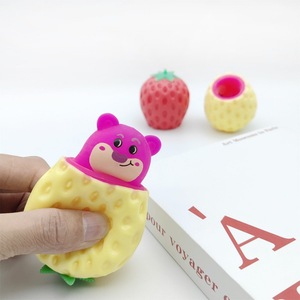Strawberry <b>Squishy</b> Toys Squeeze Cheese Stress Bear Fidgets Sensory <b>Squishy</b> Miniatures Novelty <b>Squishy</b> Strawberry Toy - Product Image 3