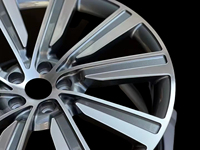Pour L322 22x9.5 5x120 ET45 CB72.56 Jantes en alliage de luxe noires à face usinée pour tout-terrain